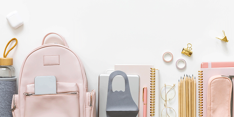 Back-to-school essentials featuring UPLIFT Desk workspace solutions for academic success
