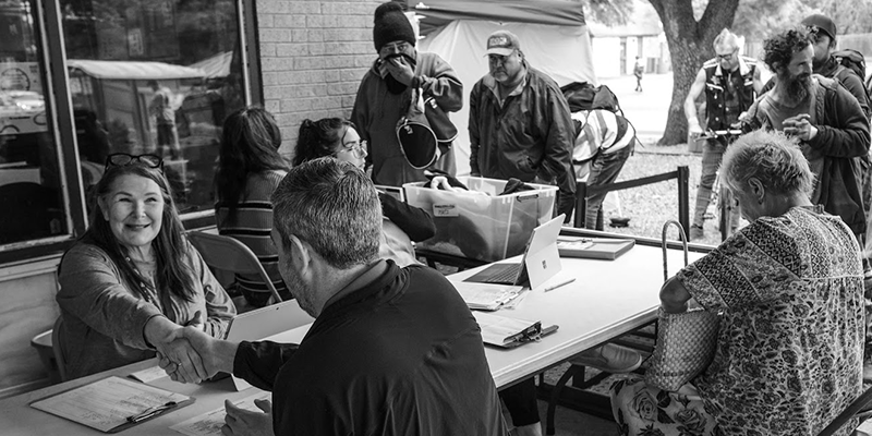 Sunrise Homeless Navigation Center team providing assistance.